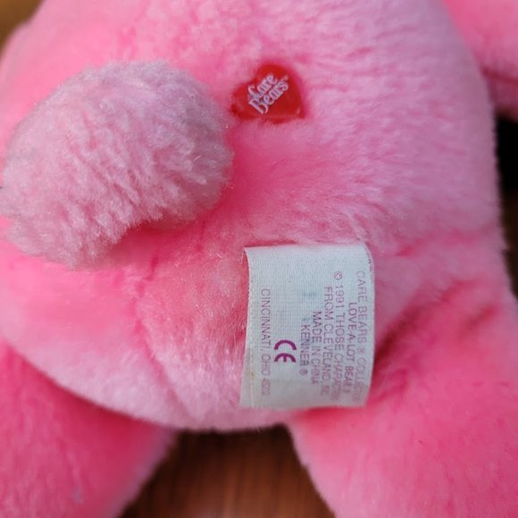SOLD: VTG '91 Y2K Pink Love A Lot Care Bear Plush Cuddle Buddy Collector Toy - Picture 2 of 8